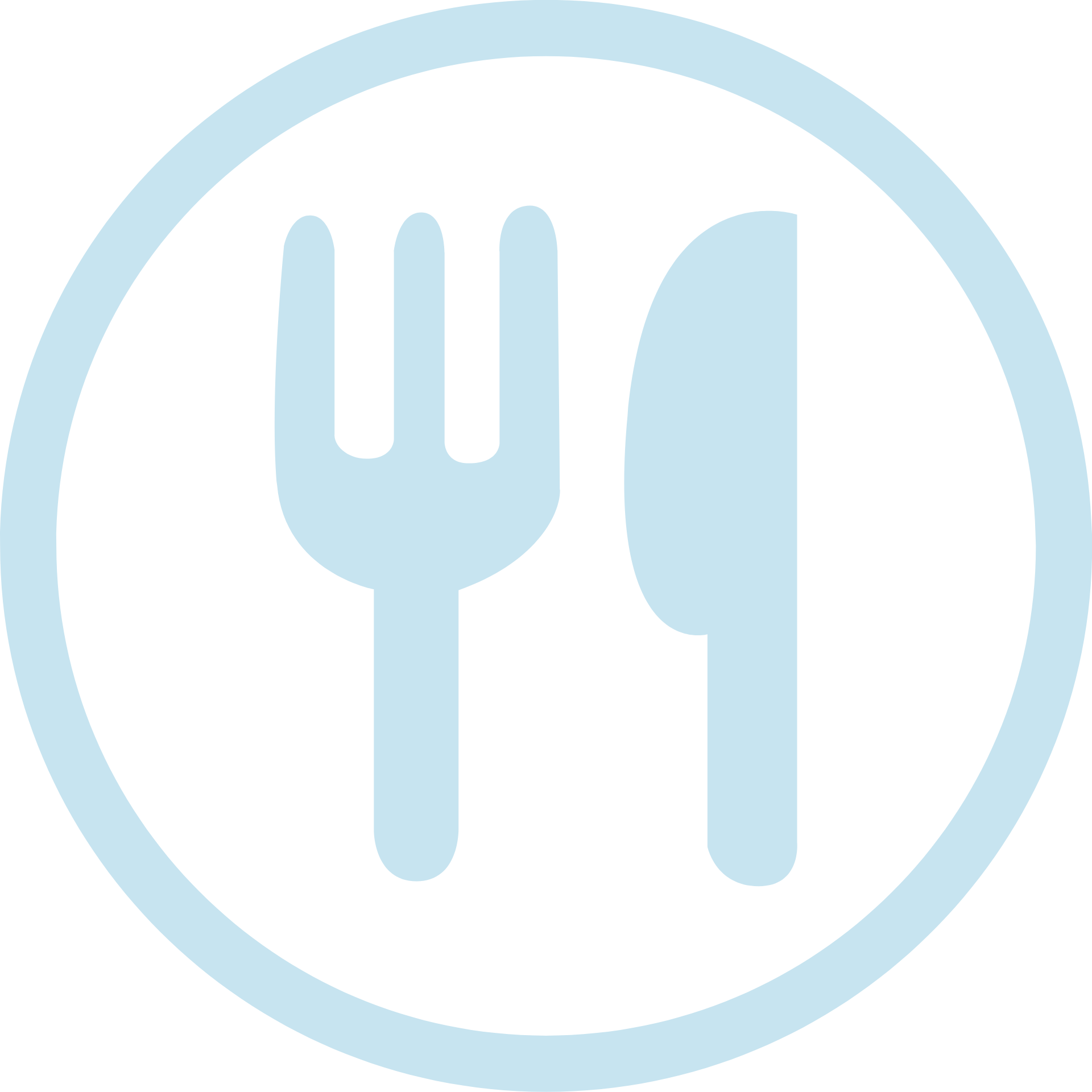 A knife and fork in circle